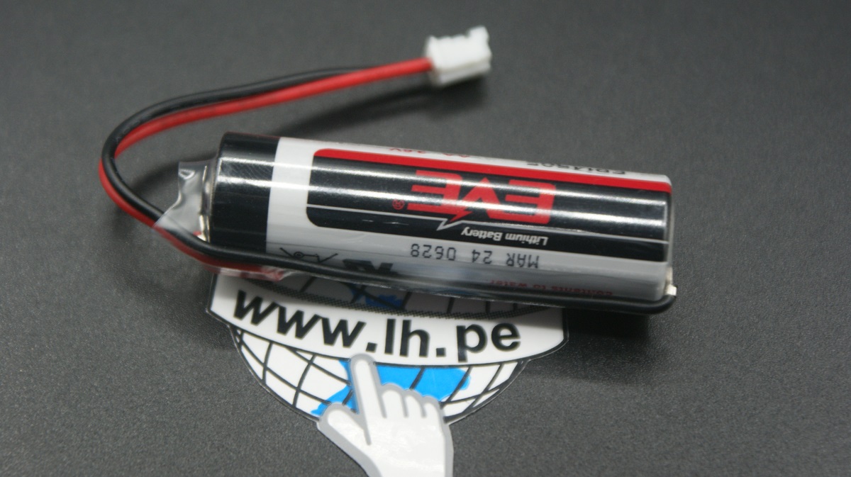ER14505 FL                    Bateria lithium 3.6V, 2700mah, AA, cables de 150mm y conector blanco